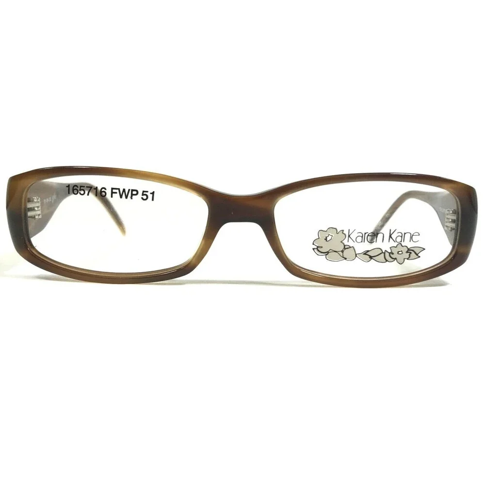Karen Kane Eyeglasses Frames SCALLOP TULLE HONEY Rectangular Sparkly 51-16-135